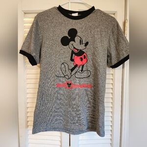 Disney Mickey Mouse Gray and Black Tee